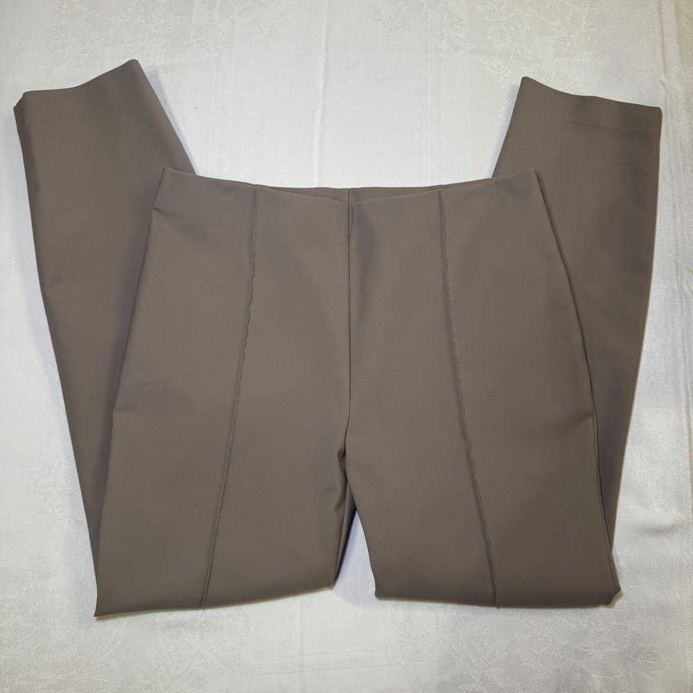 Nicole Miller New York Womens Taupe Front Seam Pull On Ankle Pants Sz S - Picture 5 of 8
